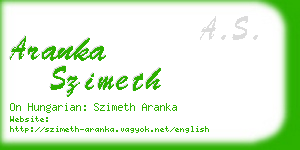 aranka szimeth business card